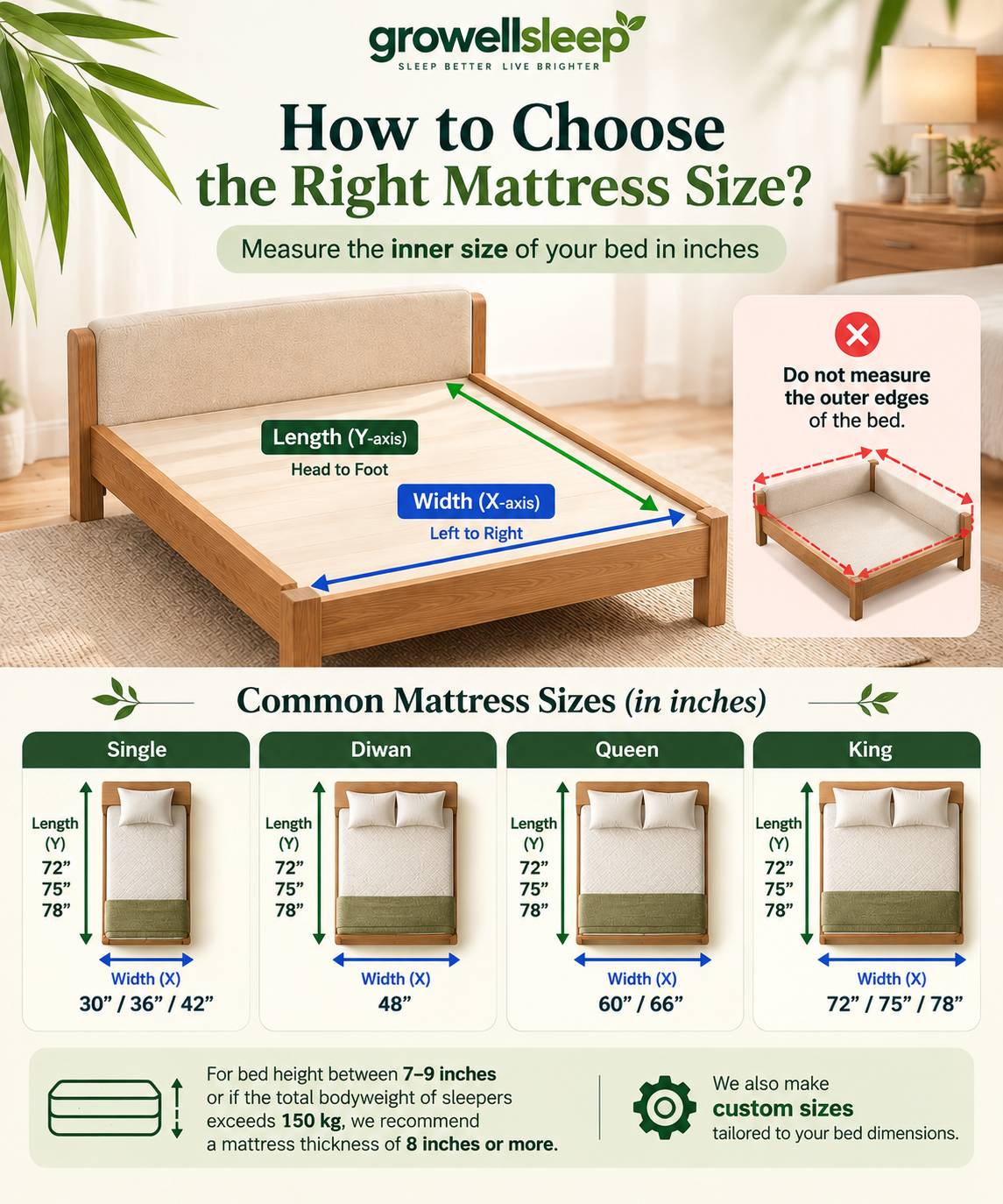 Custom Sized Mattresses Made to Order